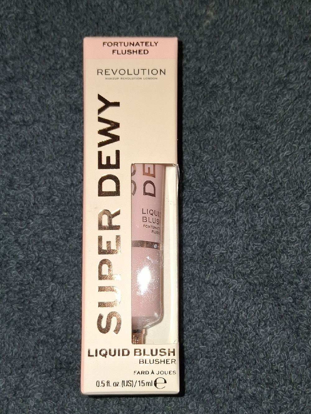 Revolution Super Dewy Liquid Blush In Fortunately Flushed